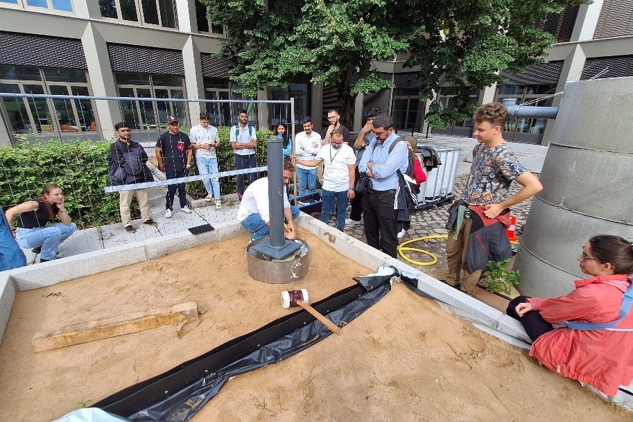 MARISS participants during a field internship to determine the infiltration capacity of a soil