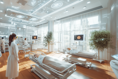 Illustration einer Lernumgebung für Pflegekräfte