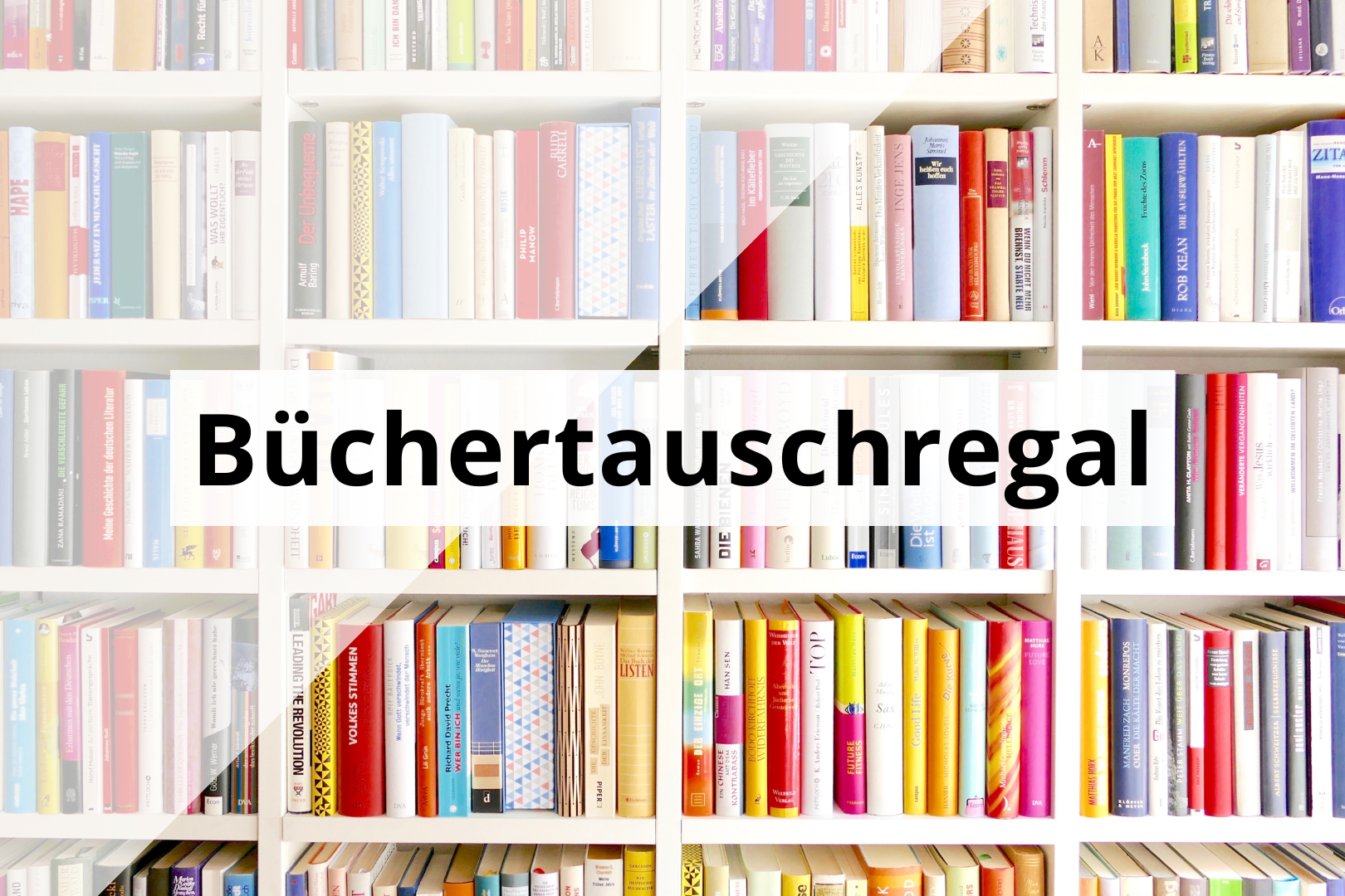 Buntes Bücherregal