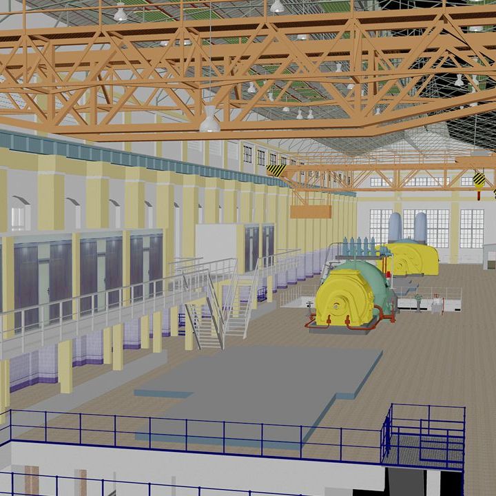 [Translate to English:] 3D-Modell Museumskraftwerk