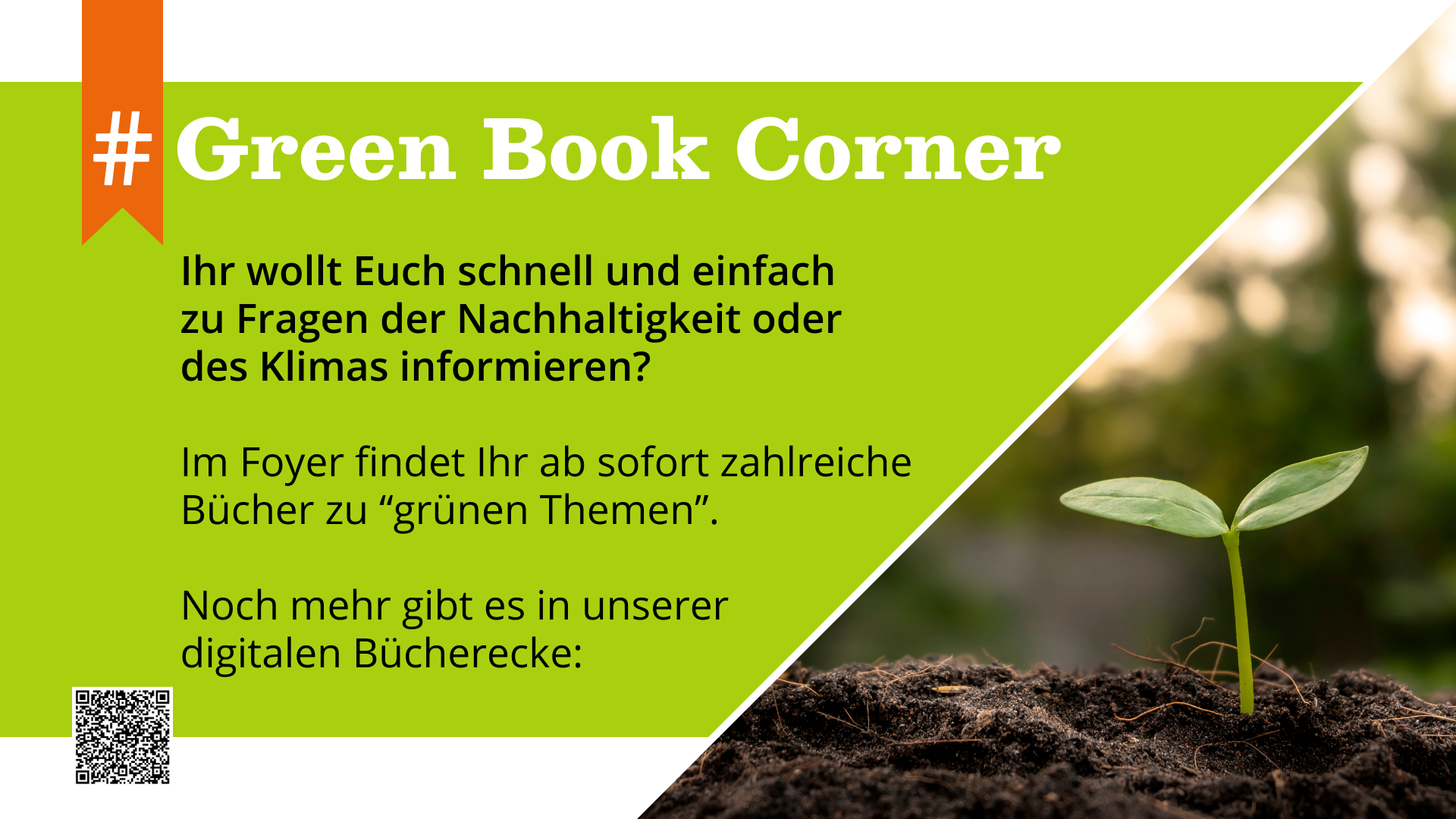 Hinweisschild Green Book Corner