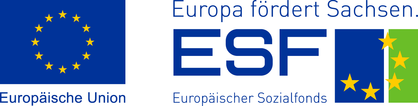 Logo ESF Europa fördert Sachsen.