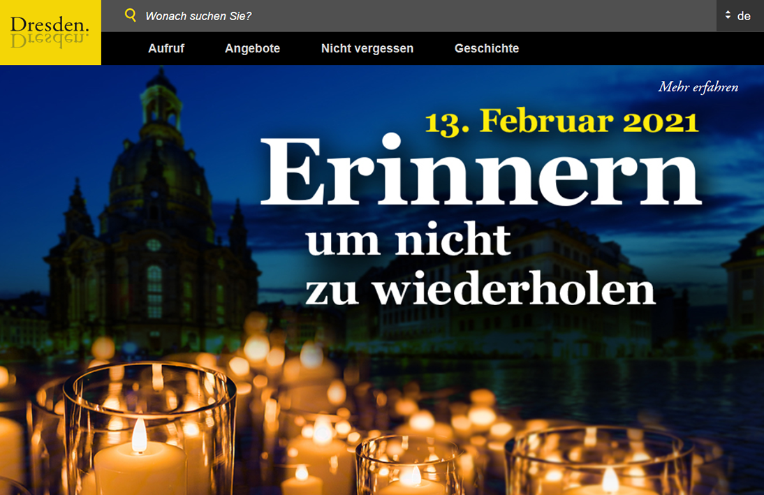 Screenshot Website www.13februar.dresden.de