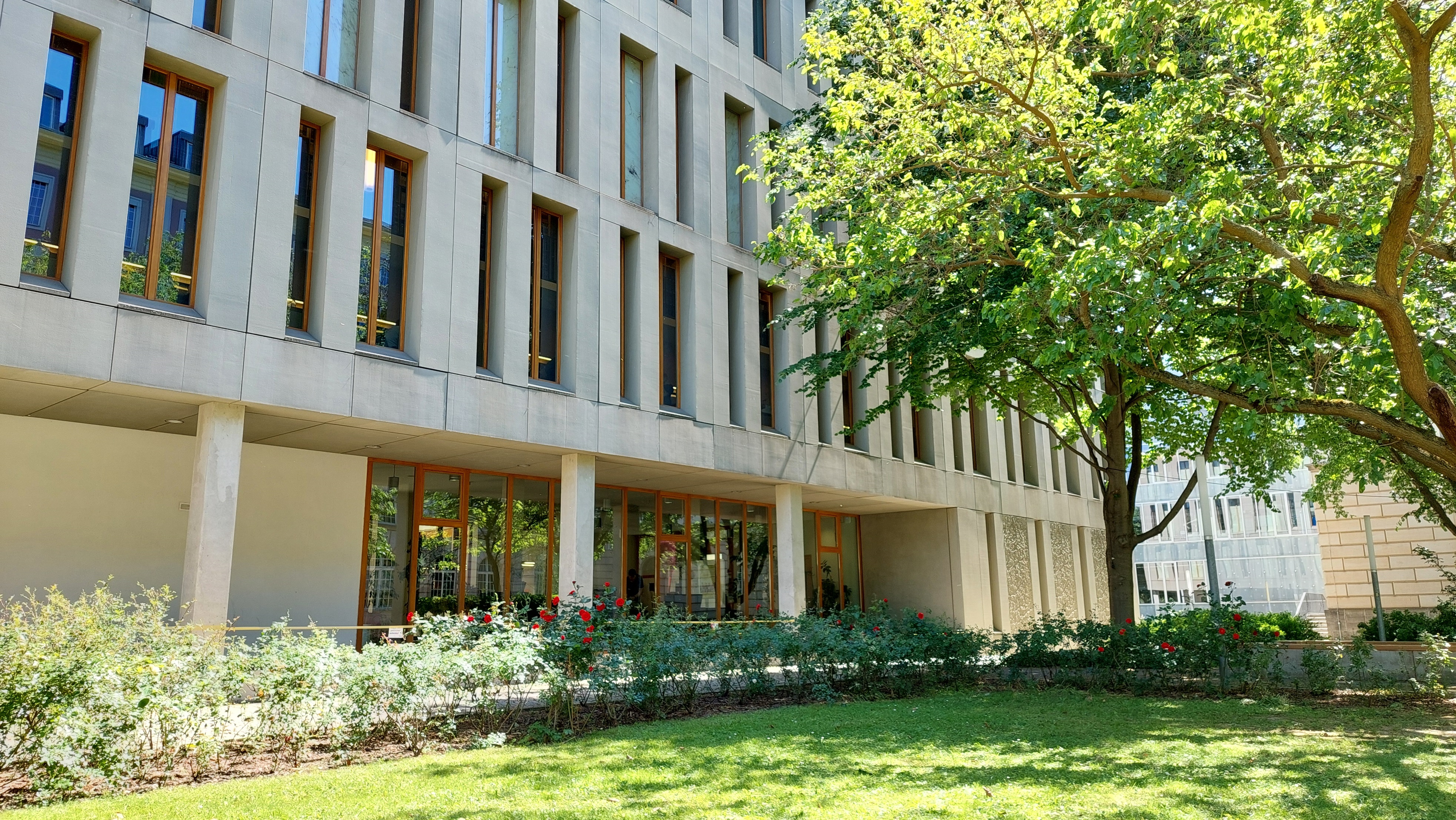 Library and Rose Garden