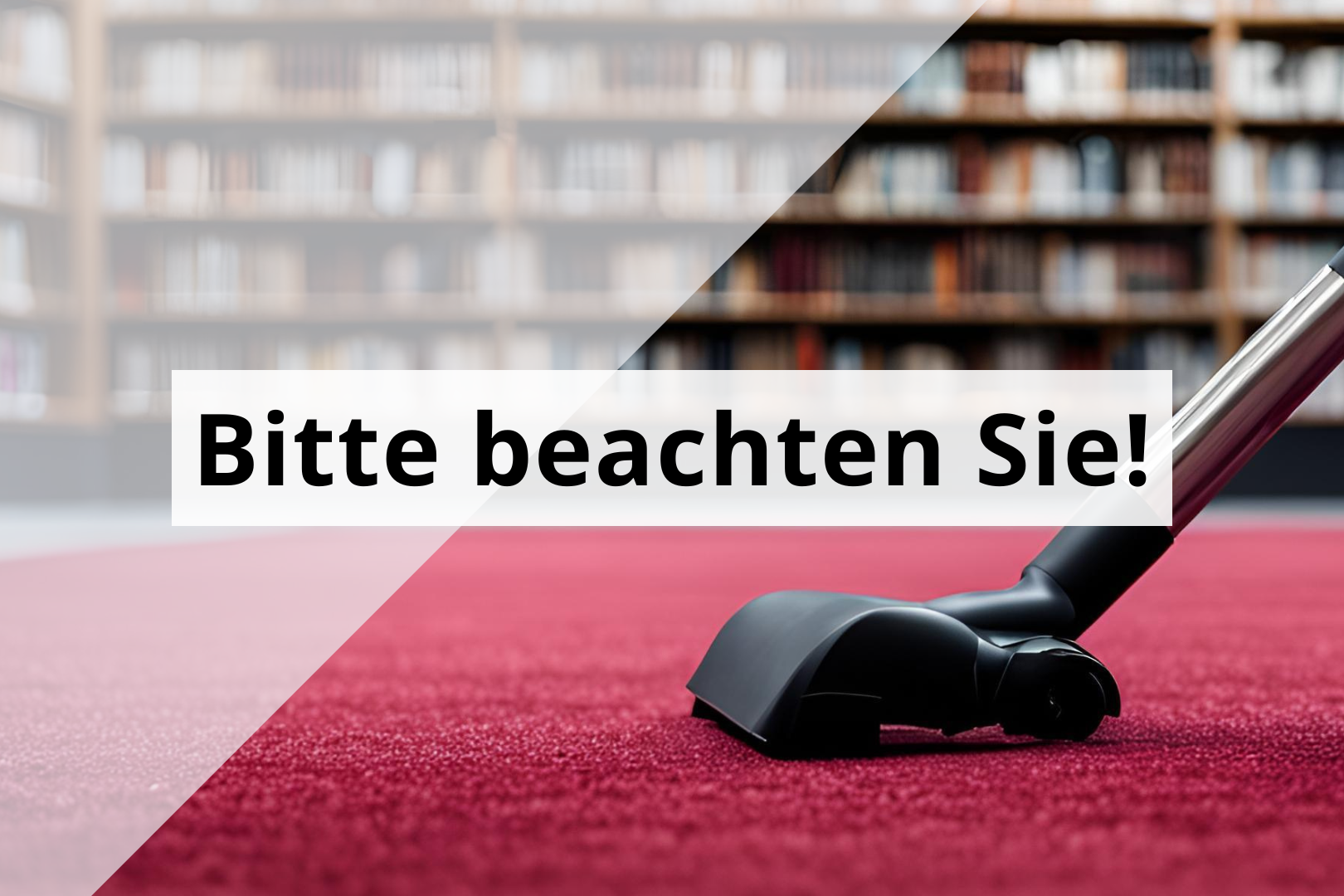 Staubsauger in der Bibliothek