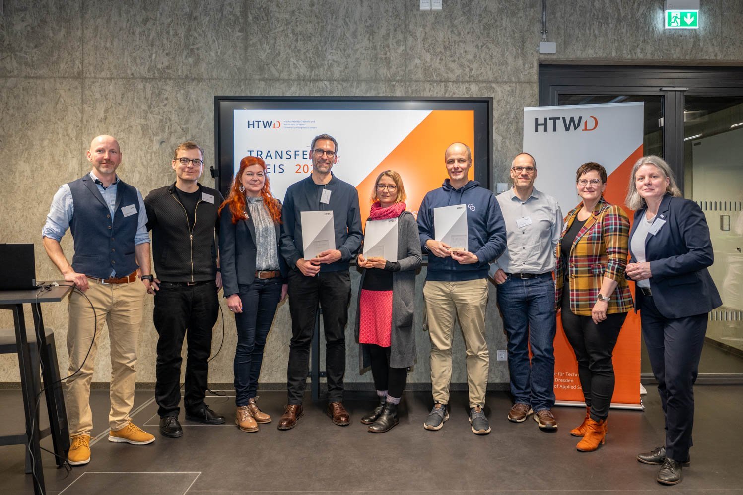 Preisträgerinnen und Preisträger des ersten HTWD Transferpreises